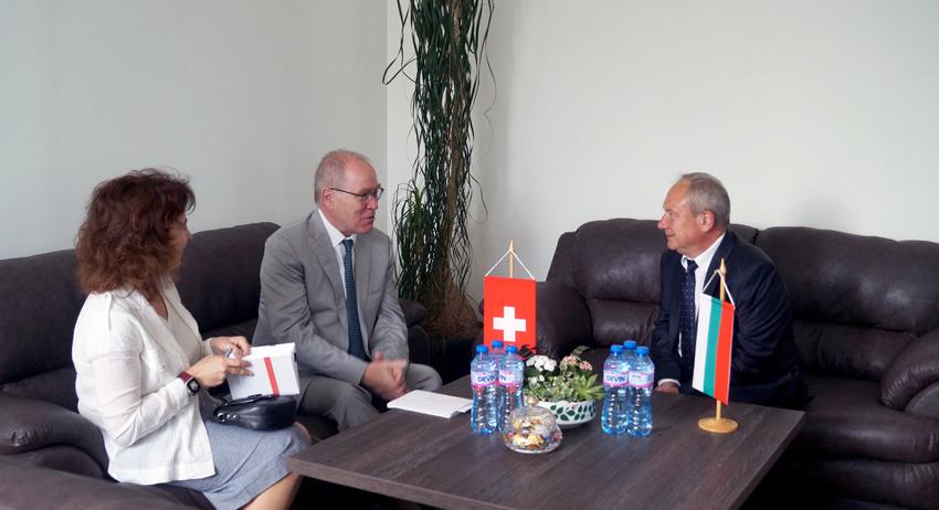 Кметът на Търговище проведе среща с посланика на Швейцария в България